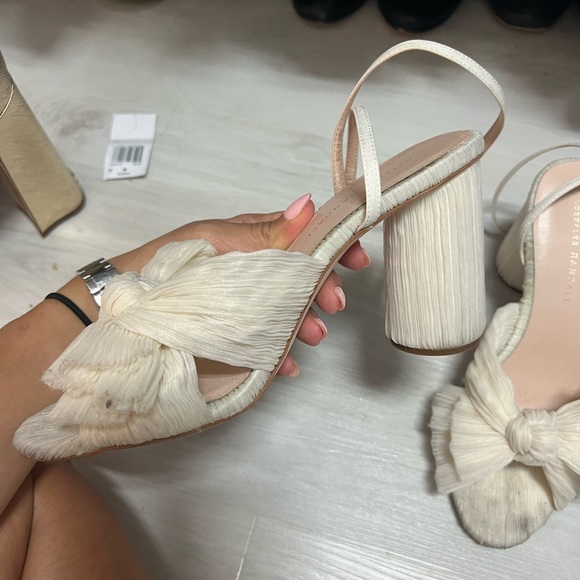 Camellia faux leather knot mule with ankle strap - Picture 3 of 4